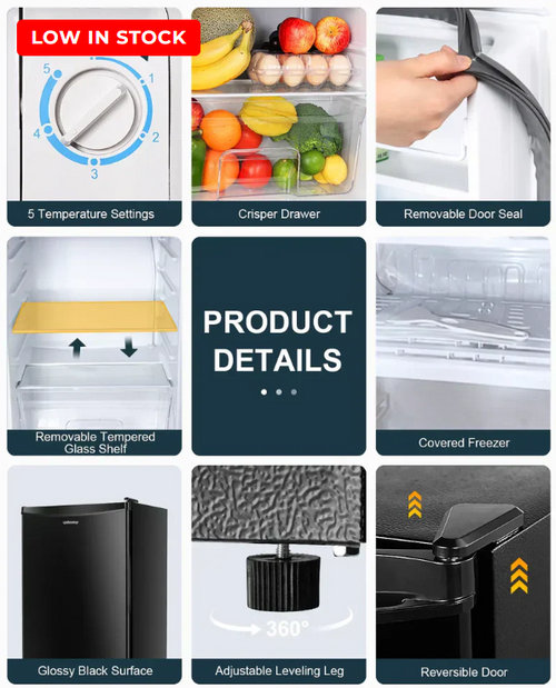3.2 Cu.Ft Mini Fridge (UK Plug)